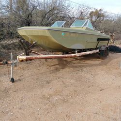 17' Boat, Trailer ,Extra Engine & Outdrive