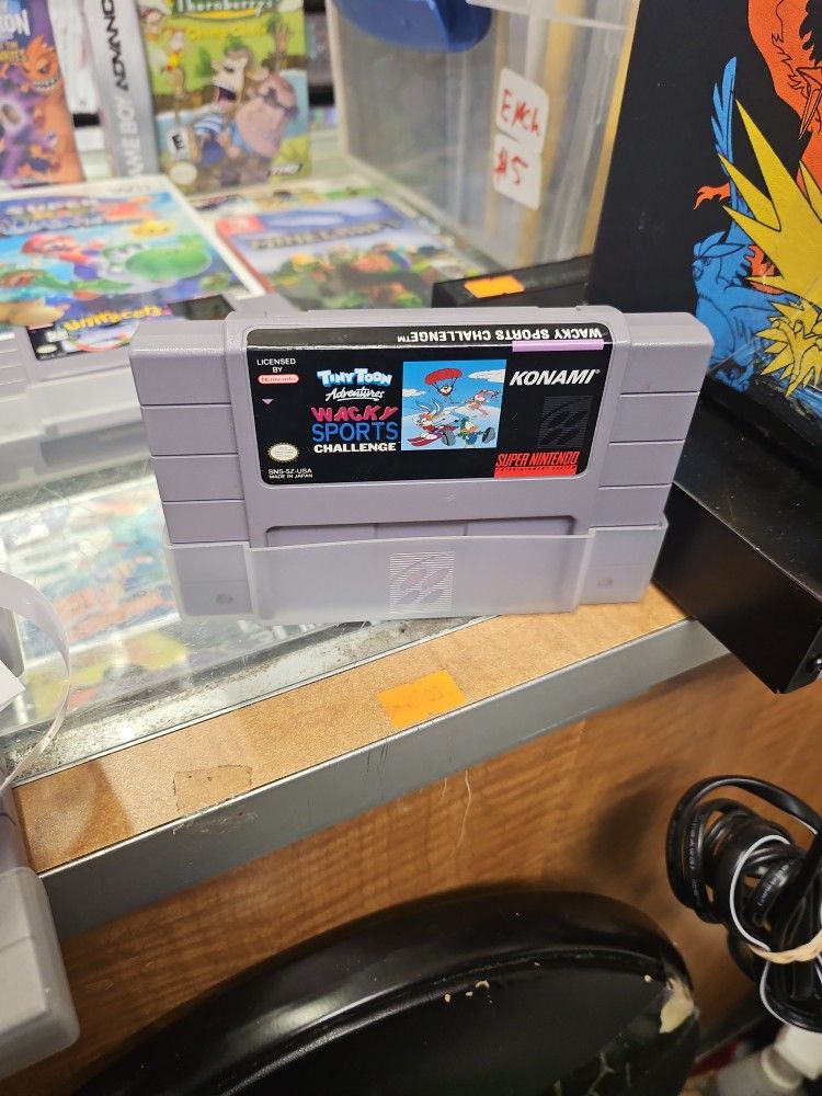Tiny Toon Adventures Wacky Sports Challenge Super Nintendo SNES Game Authentic