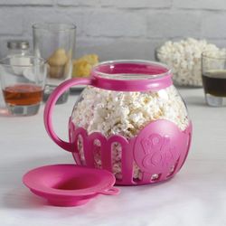  🍿 Micro-Pop Microwave Popcorn Popper with Temperature Safe Glass, 3-in-1 Lid Measures Kernels and Melts Butter,  🧈 