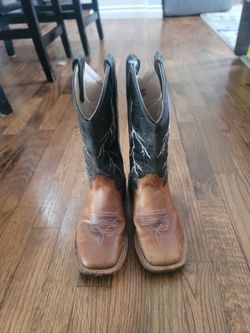 Two-Tone Leather Cowboy Boots