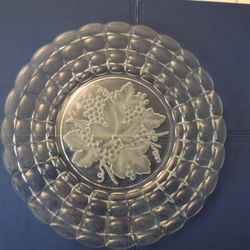 Vintage 18 Inch Glass Cake Plate