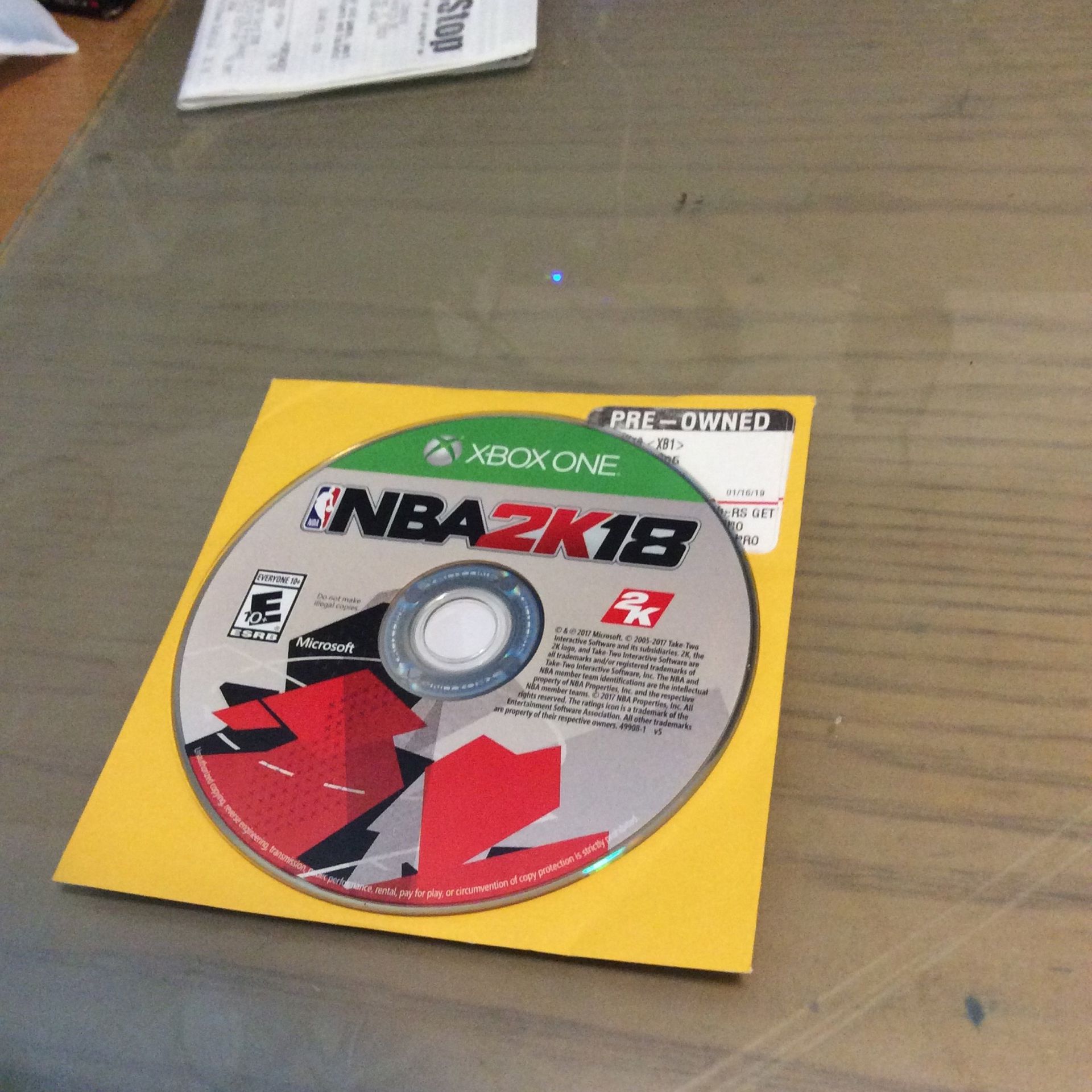Xbox One NBA 2k 18