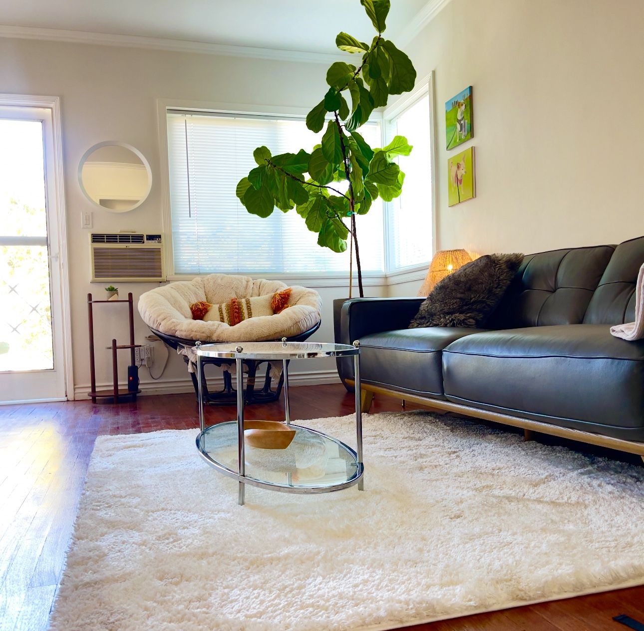 Leather sofa like new