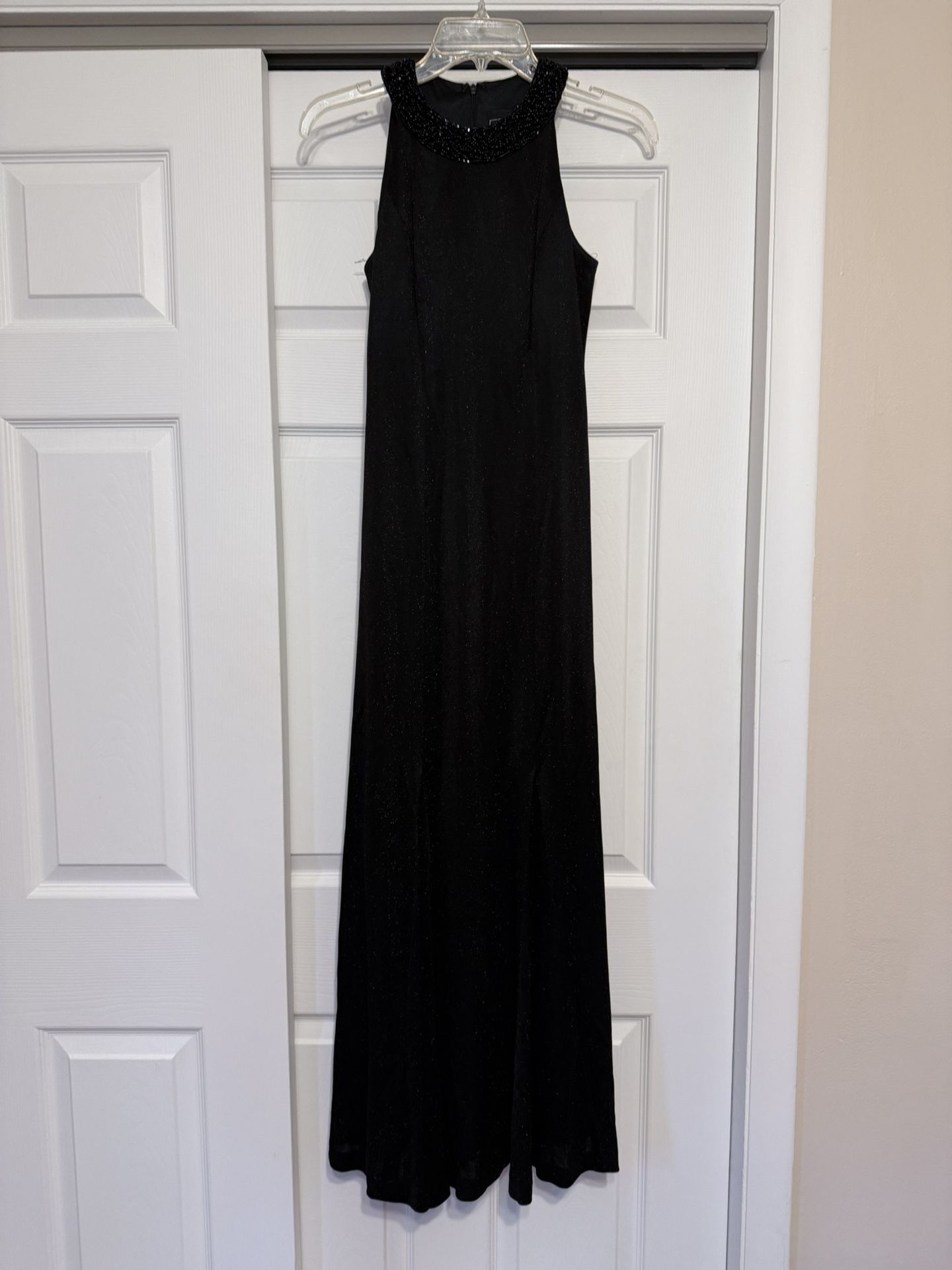 Alex Evenings Elegant Shimmering Black Evening Gown - Size 4P