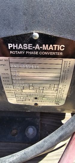 40HP Rotary Phase Converter For Cnc Machine