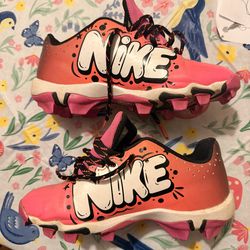 Nike softball cleats youth/kids size 2