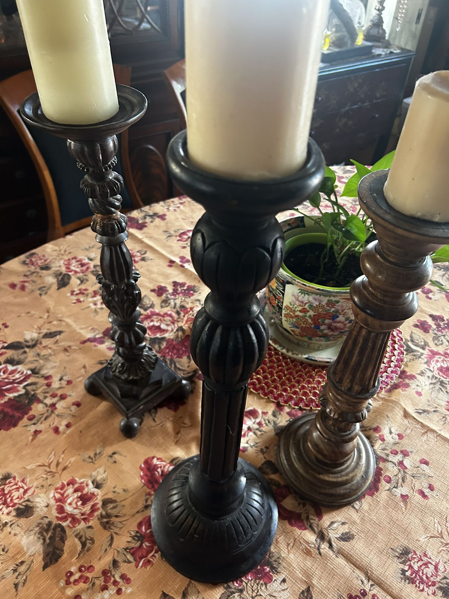 3 Nice Vintage Candle Holders 🔻