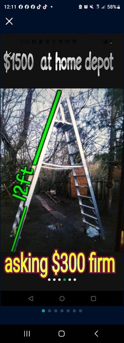 12ft Shelf stocking safety ladder