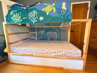 Ikea Kura Reversible Bunk/Loft Bed Frame and Canopy