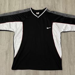 Vintage 90s Nike Short Sleeve Jersey Men’s Size Large Black White