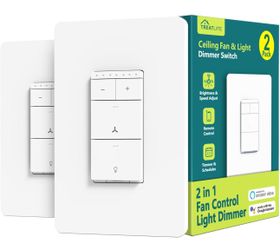 TREATLIFE Smart Ceiling Fan Control and Dimmer Light Switch 2Pack
