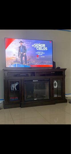 Tv   Stand   With Chiminea