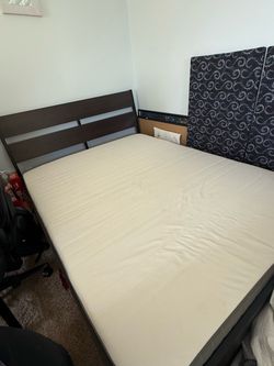 Queen bed frame and firm mattress