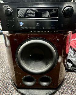 Denon AVR-3808CI 7.1 Channel, 210 Watt Receiver With Monster power subwoofer