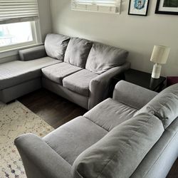 L Couch (Adjustable) Sofa And Love Seat