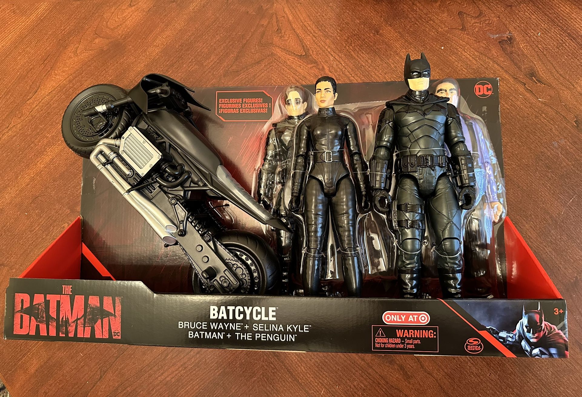 BRAND NEW The Batman Movie Batcycle 4 Figure Set 