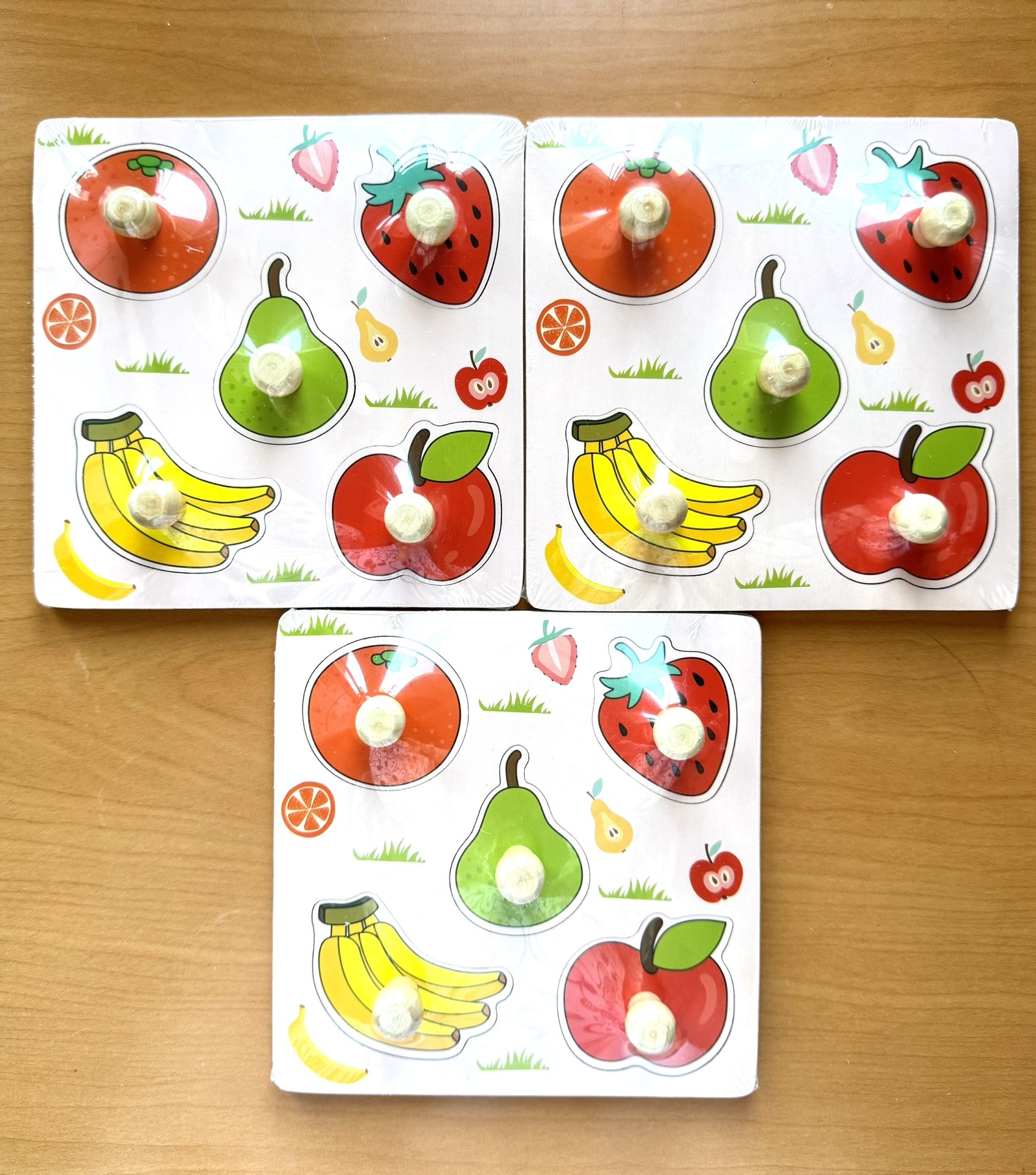 Fruit Montessori wooden puzzle for educational development fun play