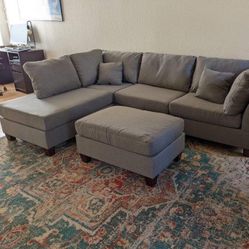 New Gray Sectional Couch / Free Delivery / $50 Down Payment