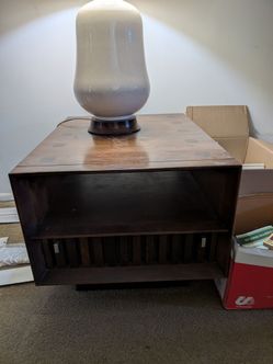 Walnut end tables (2)