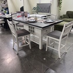 Counter height dining table set