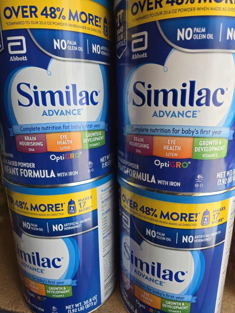 Similac Big cans 30.8oz Date expiration 2026 $30 each