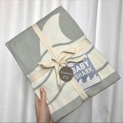 Baby Shark Blanket 30”x40” Blue/Gray Color Gender Neutral Christmas Gift