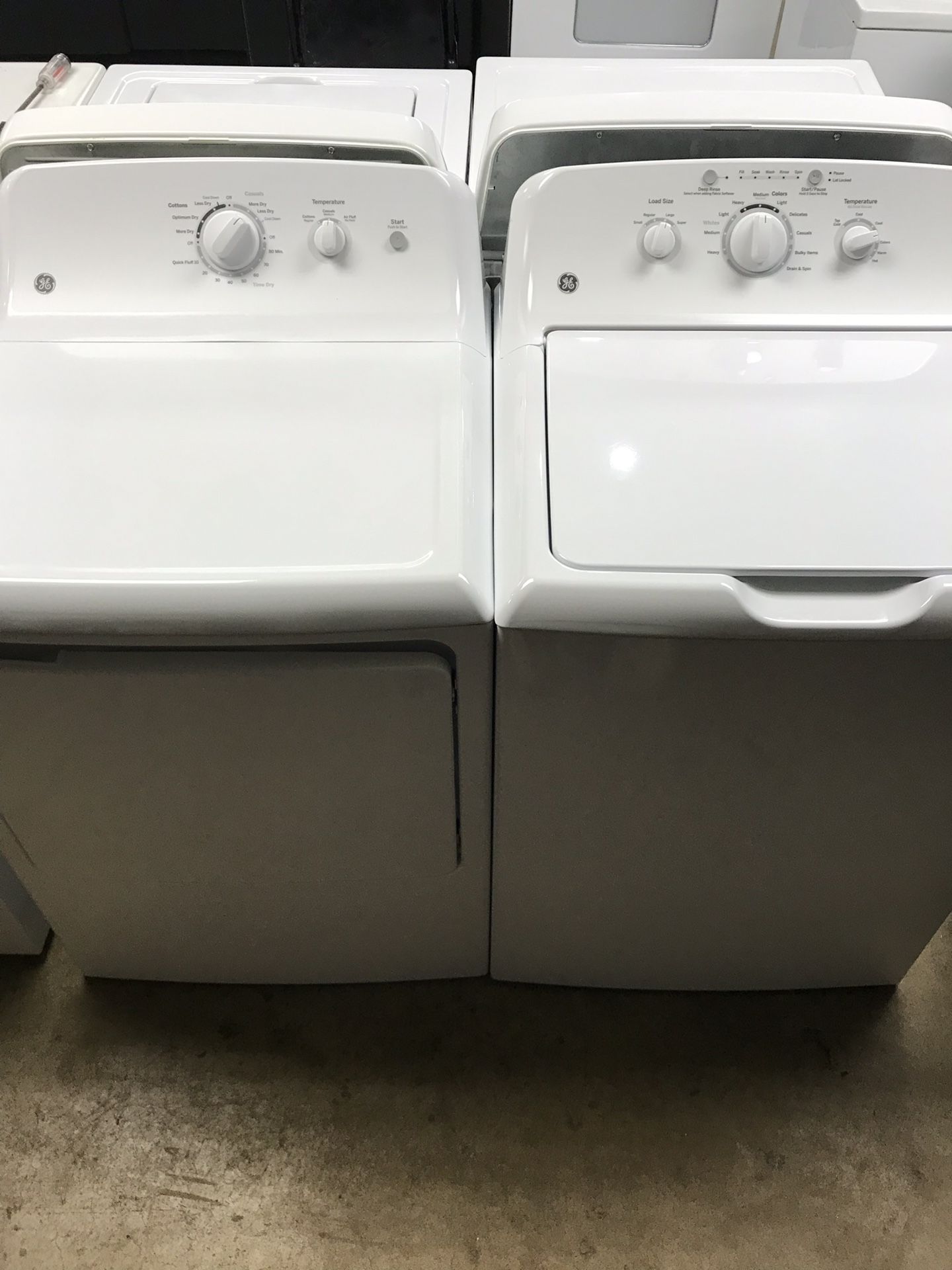 GE Washer and Electric Dryer