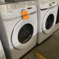 Samsung White Washer And Dryer Set N  
