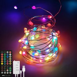🔥NEW🔥 Onn LED Fairy Light String, 16’, RGB Color, 50LEDs, DC Power Type