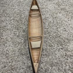 Vintage AM Wooden Large 27" Canoe