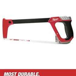 Milwaukee High-Tension Hack Saw with 12 in. 24 TPI Bi-Metal Blade and Blade Storage
