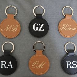 Personalized Leather Keychains Handmade and comes with cutest packaging