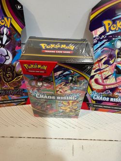 Pokémon TCG Mega Evolution Bundle | Chaos Rising Booster Bundle + 2 Sleeved Boosters (Pitch Black & Chaos Rising) Sealed