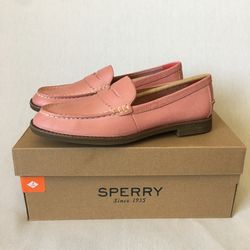 SPERRY Womens Waypoint Penny Flat Shoes Loafers Genuine Leather Size 7.5