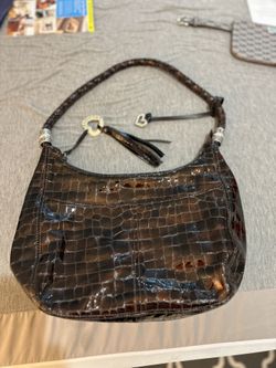 Brighton Croc Patent Leather Bag