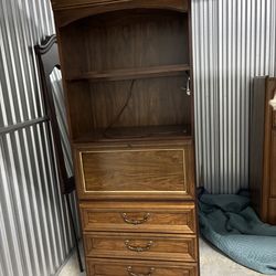 BROYHILL Lenoir House Bureau Bookcase Drop-Front