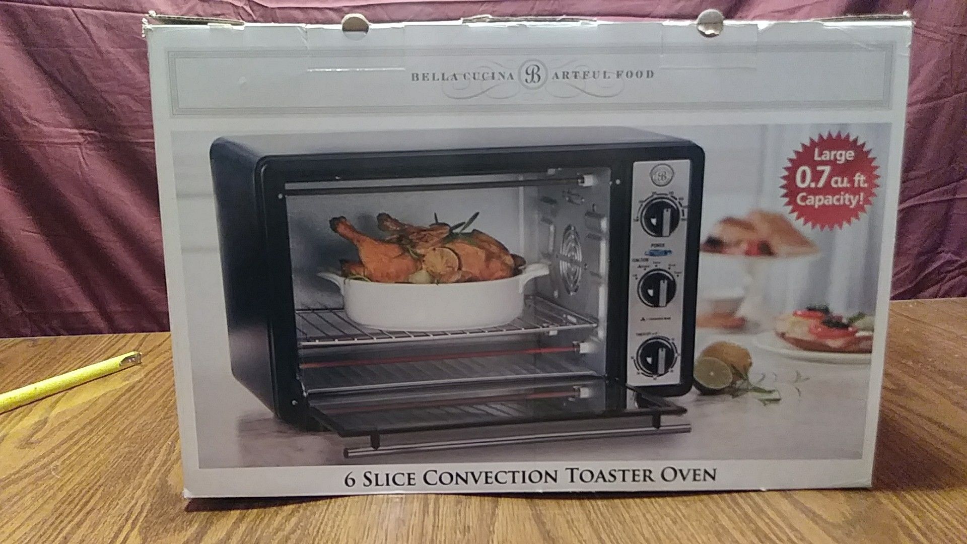 Bella Cucina Artful food 6 slice convection toaster oven