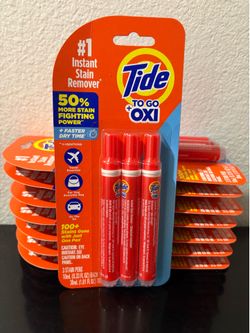 Tide To Go Stain Remover Pens - 3 Pack -- 3 Sets Brand New Unopened