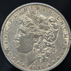 1891-CC Morgan Silver Dollar – Carson City Mint 