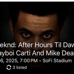 3 Tickets To The Weeknd