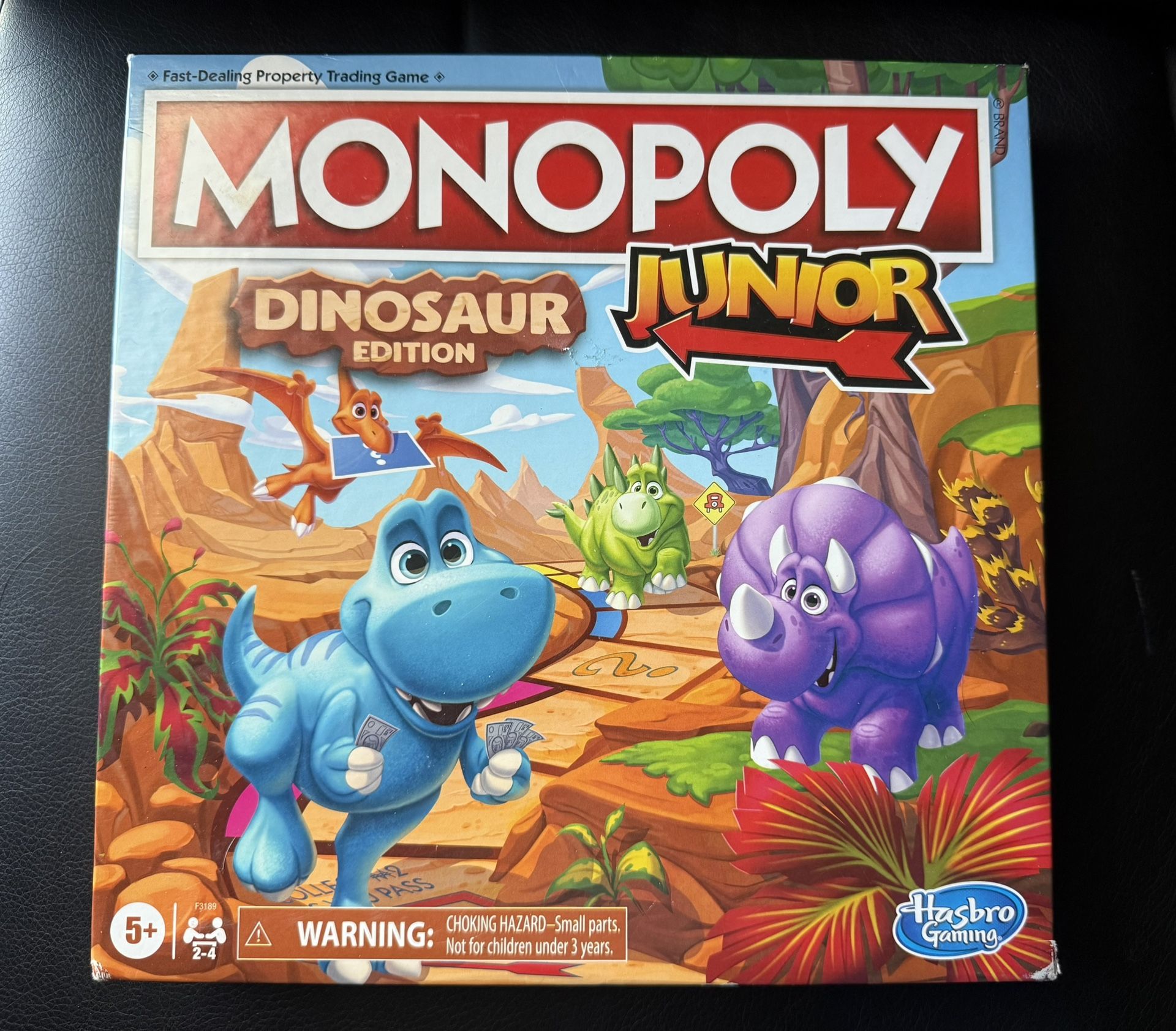 Hasbro Gaming Monopoly Junior Dinosaur Edition Board Game, Kids Board Games