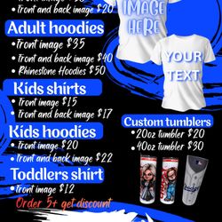 Custom Shirts/ Camisa Personalizada 