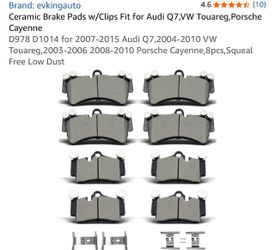 Ceramic Brake Pads with Clips – 8pc Set