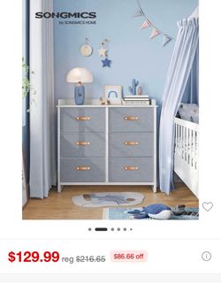 Songmics 6-Drawer Fabric Dresser