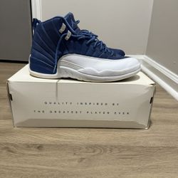 Jordan 12 Retro Stone Blue/Legend Blue