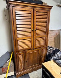 FREE wood hutch/bar cabinet