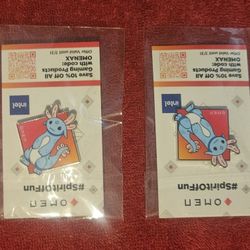 NEW OMEN SPIRITINTEL SET OF FUN SET OF 2 ANIMATION METAL PINS 