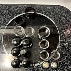 Gauges Jewelry Plugs Hollows Glass Lot