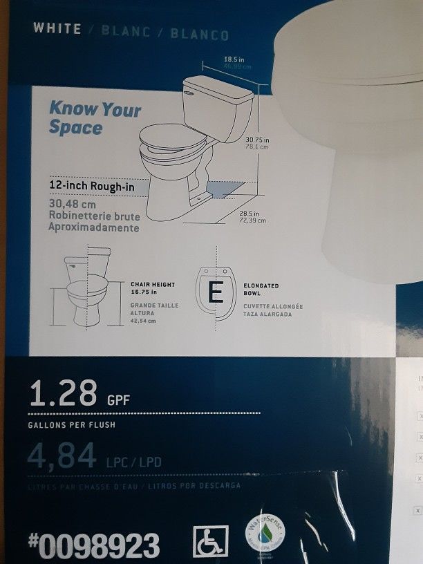 AQUASOURCE TOILET BOWL- NEW