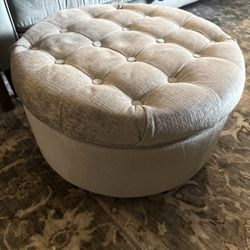 Gray Ottoman With Storage